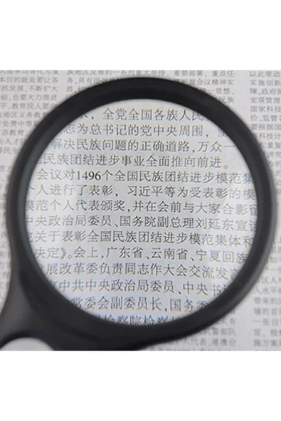 Choice White Magnifying Glass Handheld 45X Magnifier Clearly to See With 3 LED Lights For Reading Magnif... - Resim 5