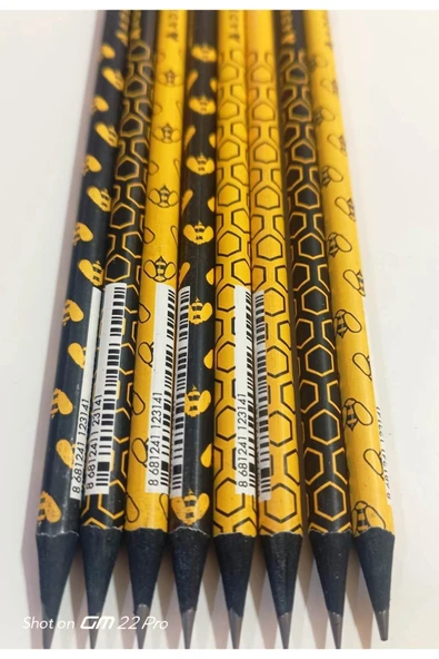 Adel Kurşun Kalem Blackline Arı 2B Desenli  (8adet) - Resim 2