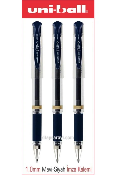 UNİ-BALL Uniball Signo Broad 1.0 Mm Mavi Siyah Imza Kalemi 3 Adet Um-153 ürün görseli