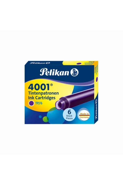 Pelikan Germany 4001 6'lı Kısa Kartuş TP/6 Mor ürün görseli 1