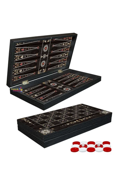 Kampus Kırtasiyem Yenigün İnci Tavla Takımı Büyük Boy 48x24x6cm ürün görseli 1