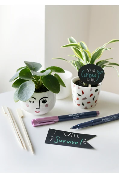 Faber Castell Metalik Markör Kalem 6'lı Set,Çok Yüzeyli Kullanım, Su Bazlı - Resim 6