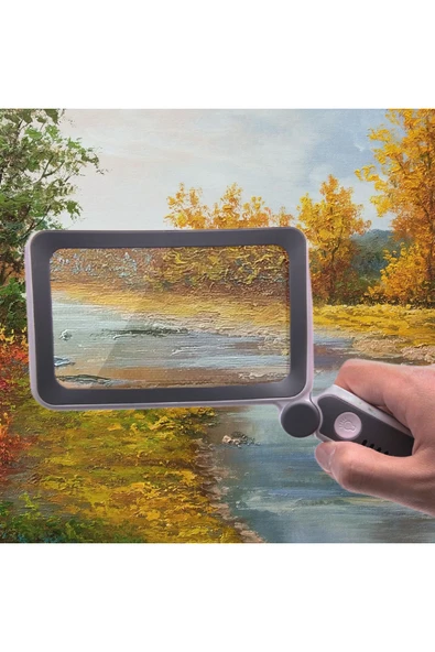 Choice 650mAh Magnifying Glass with10 LED Folding Handheld 4X Large Rectangle Lighted Magnifier with Dim... - Resim 4