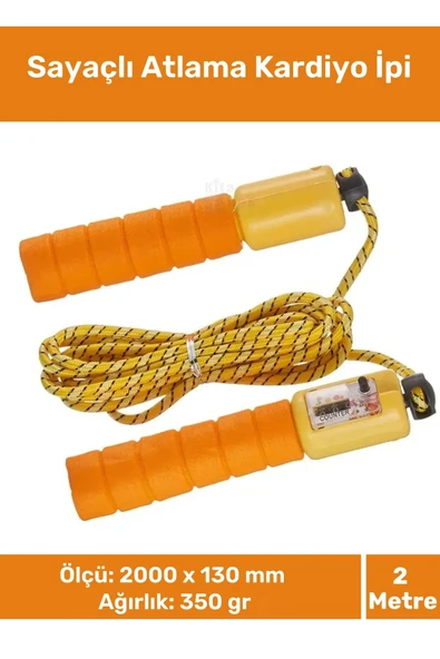 Kampus Kırtasiyem Premium Çok Renkli Sayaçlı Atlama Ipi Çocuklara Özel Atlama Ipi Çocuk Oyun Atlama Ipi Kardiyo Ipi ürün görseli 1