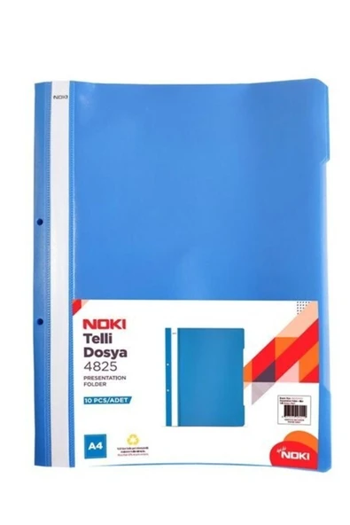 Noki Ofis Eco Mavi Plastik Telli Dosya 10 Adet - Resim 2
