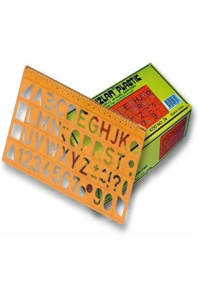 Yıldızlar Cetvel Yıldızlar Harf Şablonu 22cm Kod:28 - Resim 2