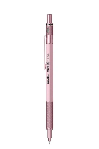 Scrikss Matri-X Versatil 0.7 mm Metalik Açık Pembe Şeffaf Amb. - Resim 3