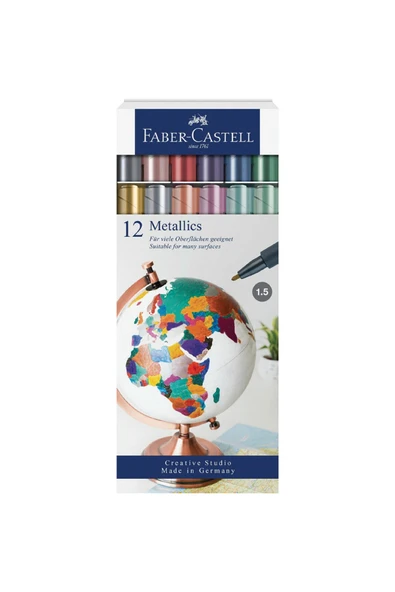 Faber Castell Fc Metalik Markör 12 Li Set ürün görseli 1