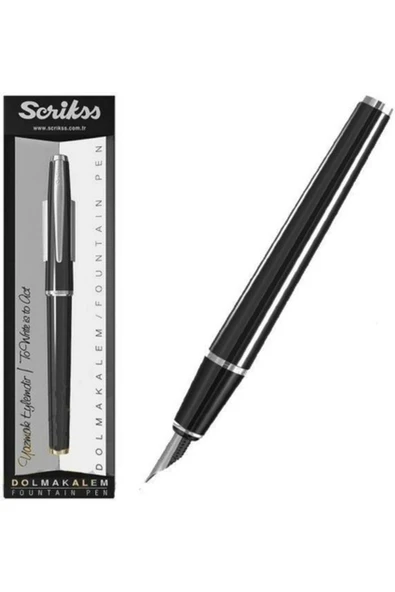 Scrikss 33 Dolma Kalem Siyah Şeffaf Ambalaj ürün görseli