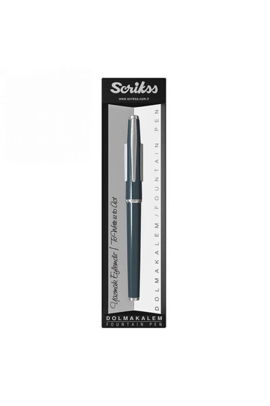 Scrikss Vintage 33 Dolma Kalem M Uç Lacivert - Resim 8
