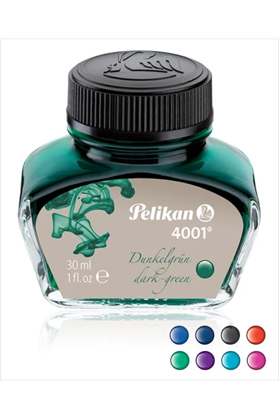 Pelikan Germany Dolma Kalem Mürekkebi 30 ml Yeşil Dark Green Dolma Kalem Mürekkebi ürün görseli 1