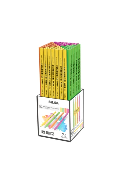 Silka SİLKA 72'Lİ TETRA ÜÇGEN NEON KURŞUN KALEM ürün görseli 1