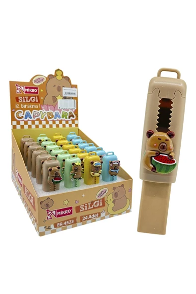 Mikro Şahin Kırtasiye Cool Capybara Sürgülü Silgi (ER-4523) 1 Adet - Resim 3