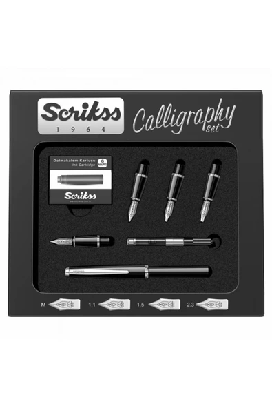 Scrikss 33 Kaligrafi Set Siyah Gövde ürün görseli 1