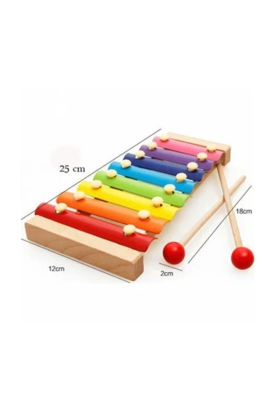 SUDEN Ahşap Ksilofon 8 Nota Ksilefon Çalgı Selefon Oyuncak - Resim 2