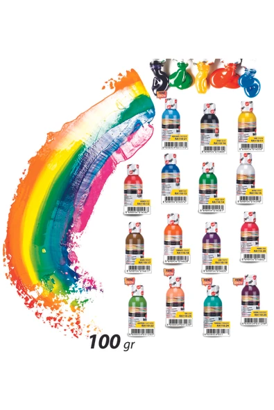 Red Apple Metalik Akrilik Boya Pembe 100 Gr. Doğadan Ilham Alan Renkler. - Resim 2