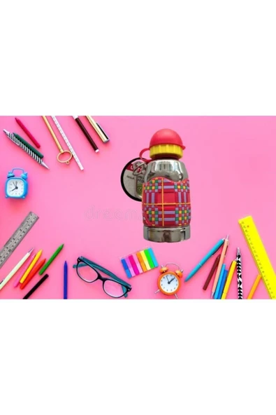 LET'S HAVE FUN Paslanmaz Çelik Matara 230 ml Suluk Karma Renk Ve Desenler ürün görseli 1