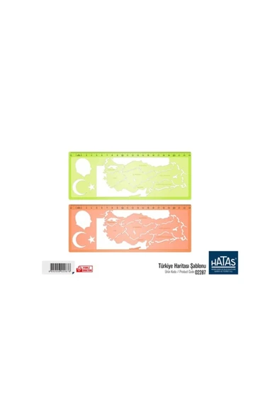 HATAS 02287 TÜRKİYE HARİTASI ŞABLONU ürün görseli 1
