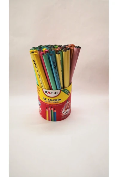 Fatih Kırtasiye Jumbo Kurşun Kalem Açık Pembe Renk, Jumbo Kırmızı Kalem Başlık Kalemi 2 Kalem Birliktedir - Resim 2