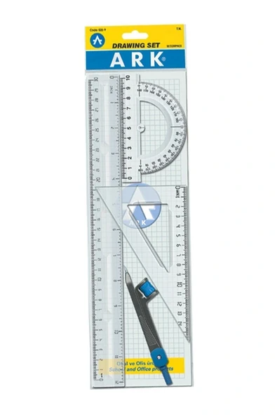 Ark kırtasiye Çizim Seti 30 Cm Cetvelli 4 Parça ürün görseli