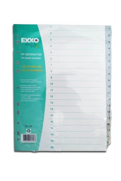 Exxo Ayraç Rakam 1-20 ürün görseli