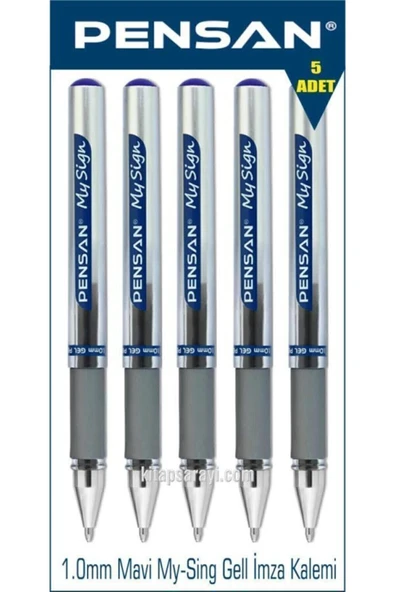 Pensan My-sing Gel 1.0 Mm Mavi Roller Imza Kalemi 5 Adet ürün görseli