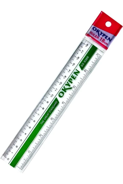 OKYPEN Plastik 1. Kalite Cetvel 18 Cm ürün görseli