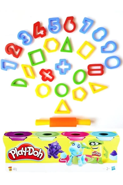 Play Doh Play-doh Orijinal Oyun Hamuru 448 Gr 4 Renk + Brons Matematik Şekiller Oyun Hamuru Kalıpları ürün görseli