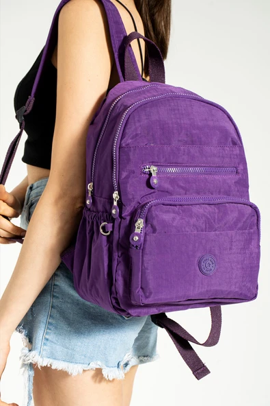 Kampus Kırtasiyem Estevan Model Kadın Krinkıl Küçük Boy Çapraz Ve Sırt Çantası Çok Kullanışlı ürün görseli 1