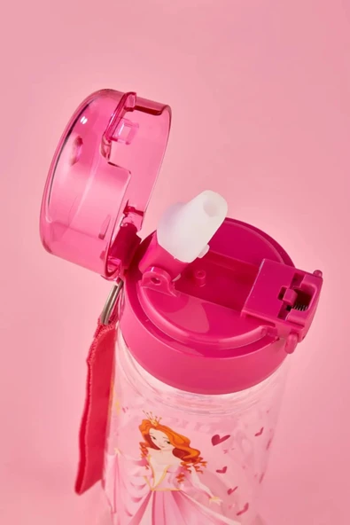 Kampus Kırtasiyem Prenses Model Kare 4 Bölmeli 2 Katlı Beslenme Kutusu Ve 500 Cc Pipetli Matara Beslenme Kabı - Resim 4