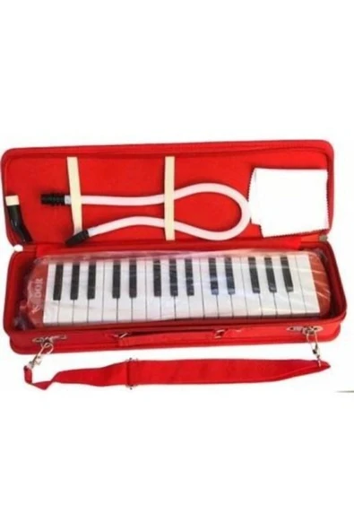 Südor Melodika 32 Tuşlu Kırmızı Renk Bez Çanta ürün görseli 1