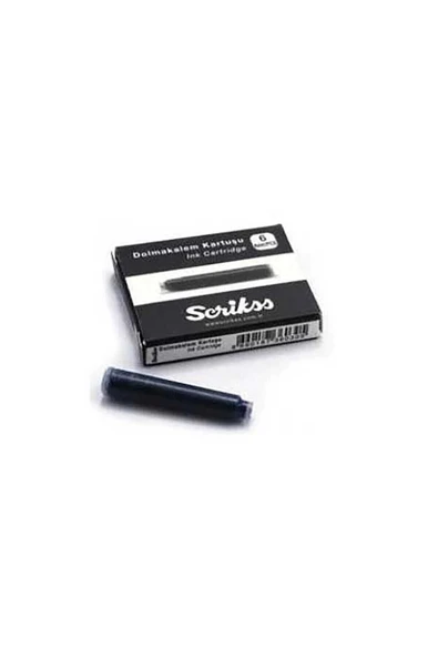 Scrikss Dolma Kalem Mürekkebi Kartuşu 6 Lı Tüp Siyah ürün görseli