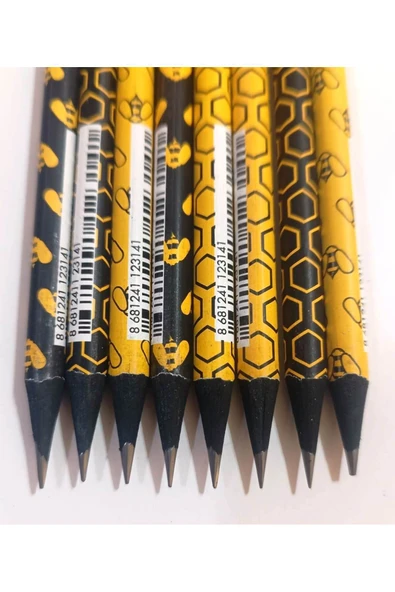 Adel Kurşun Kalem Blackline Arı 2B Desenli  (8adet) - Resim 3