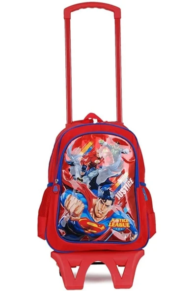 Hakan Çanta Justıce League Superman Batman Çekçekli Okul Çantası ürün görseli 1