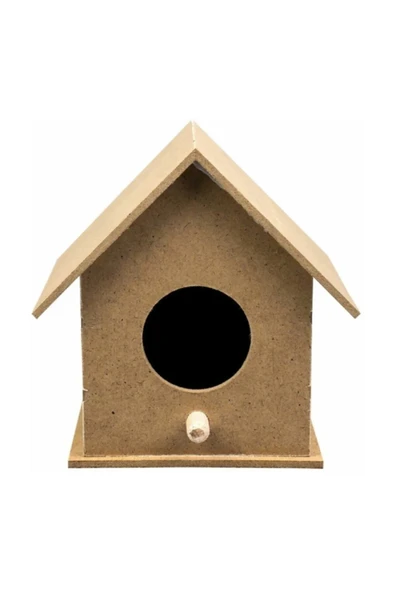 Kampus Kırtasiyem Kuş evi ahşap boyanabilir kuş yuvası - Resim 3