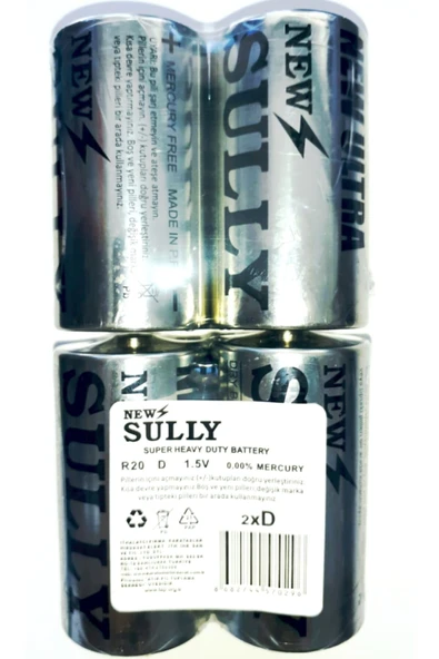 sully 2 Li Pil 1,5v Dboy R20p Dev Boy Pil ürün görseli 1
