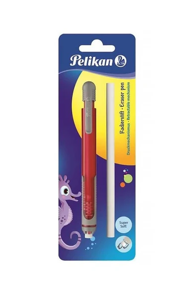 Pelikan Germany Kalem Tipi Silgi Yedekli Blister Kırmızı ürün görseli 1