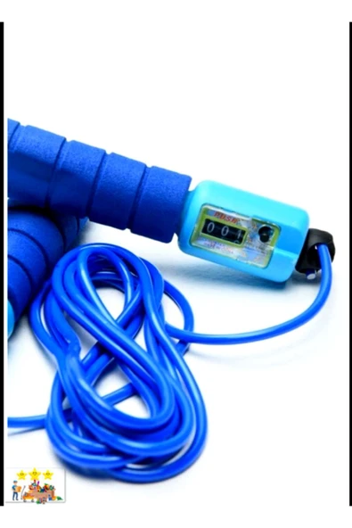 CEVALİOA Sayaçlı Atlama Ipi Saplı Antrenman Aleti Ip Egzersiz Evde Spor İpi Mavi Sayaçlı Atlama Ipi - Resim 2