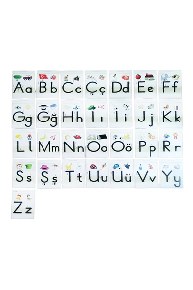Kampus Kırtasiyem 1. Sınıflar Için Ilk Okumaya Yardımcı Olan Resimli Harf Kartları - Resim 3