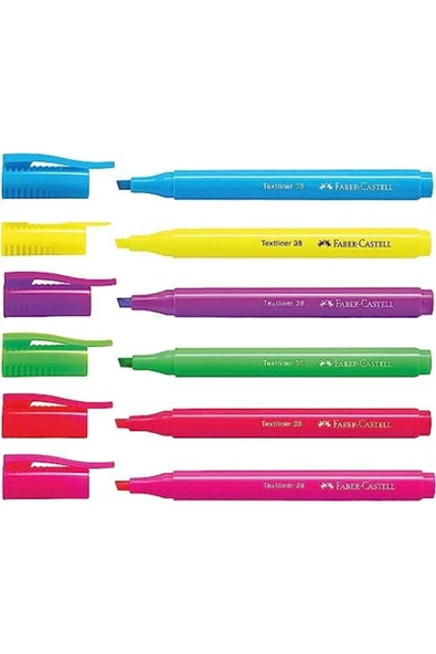 ÖYKÜ VE YİĞİT Fosforlu Kalem 38 Neon Renkler 6'lı ÖYKÜ 1112770 - Resim 2