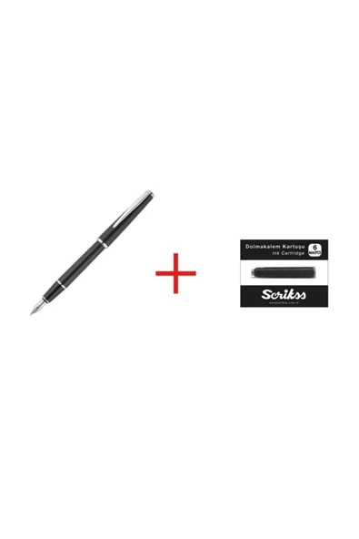 Scrikss Dolmakalem 33 Siyah Özel Kutulu Ve 6'lı Siyah Kartuş ürün görseli