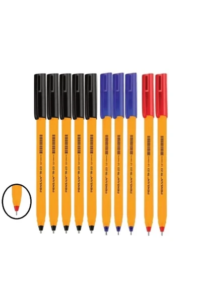 Pensan Üçgen Büro Mavi Tükenmez Kalemi 10'lu ürün görseli 1