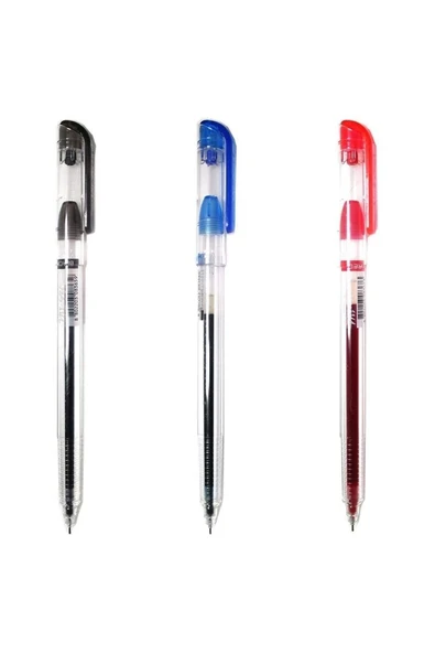 Donga Mygel My-gel Iğne Uçlu Kalem Seti 3'lü Siyah Mavi Kırmızı ürün görseli