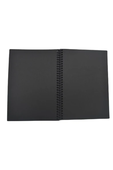 Gülpaş Kırtasiye 17x24 Siyah Yapraklı Defter Spiralli 40 Yaprak - Resim 2