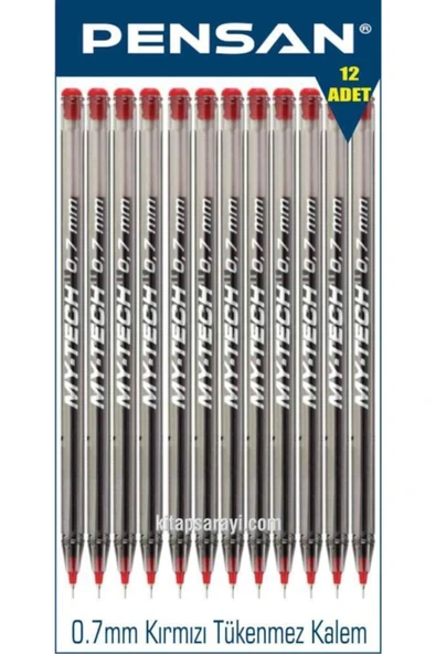 Pensan My-tech 0.7 Mm Kırmızı Tükenmez Kalem ürün görseli 1