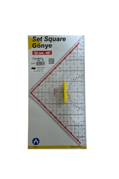 Kampüs Kırtasiyem Geoder Cetvel Çok Fonksiyonlu Üçgen Cetvel 32 cm 082 ürün görseli 1