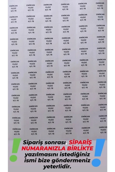 Tanex Isimli Okul Etiketi 35*23 Cm 144 Adet Satıcı Sorularından Isim Belirtiniz. ürün görseli 1