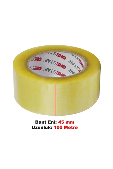 Kampüs Kırtasiyem 2 ADETKoli Bandı 45 Mm X 100 Mt Şeffaf Güçlü Yapışkanlı Kopmayan Bant Bandı - Resim 2