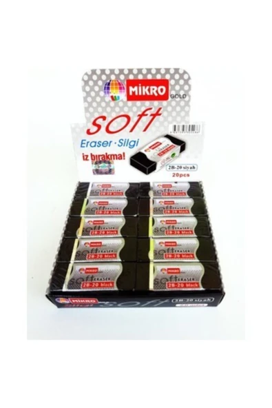 Mikro Şahin Kırtasiye 2b-30s Siyah Nano Silgi 1 Adet Fiyatıdır. ürün görseli 1