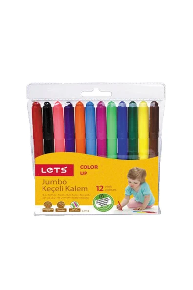 LET'S HAVE FUN Marka: 12 Renk Jumbo Keçeli Kalem L-7012 Kategori: Kuru Boya Kalemi ürün görseli 1